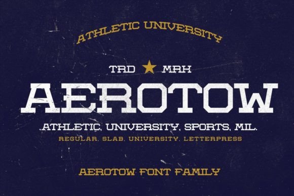 Aerotow Font: Vintage Slab Serif for Bold Branding