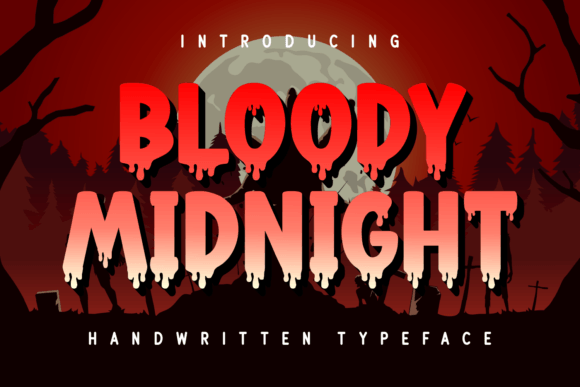 Bloody Midnight Font for Halloween Design