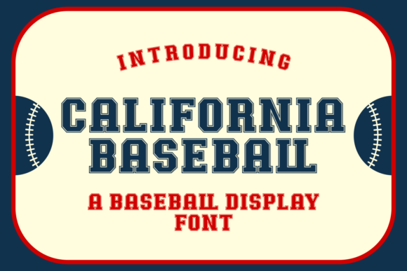 California Baseball Font