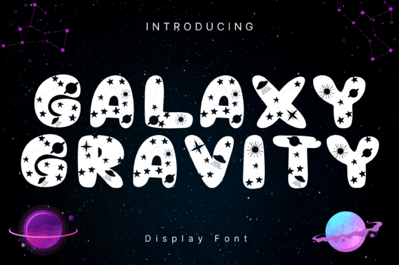 Galaxy Gravity Font for Creative Makers