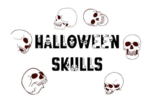 Halloween Skulls Font for Web Design