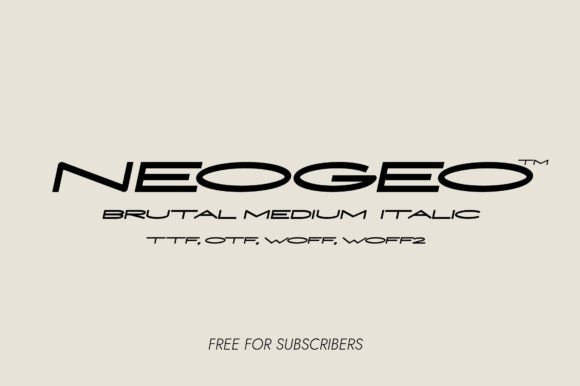 Neogeo: A Modern Sans Serif for Bold Design
