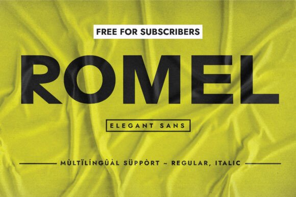 Romel Font for Creative Makers