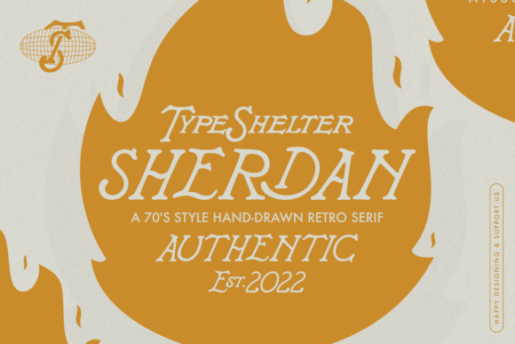 Sherdan: A 70s Style Display Font