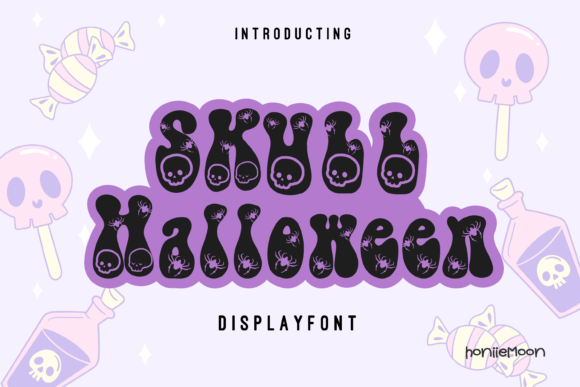 Skull Halloween Font for Creative Projects
